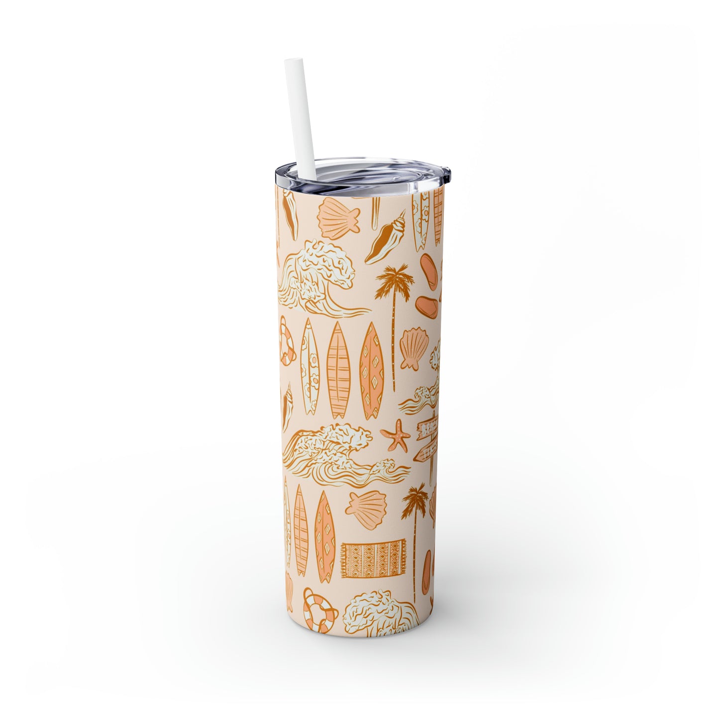 Skinny Tumbler with Straw, 20oz , surf