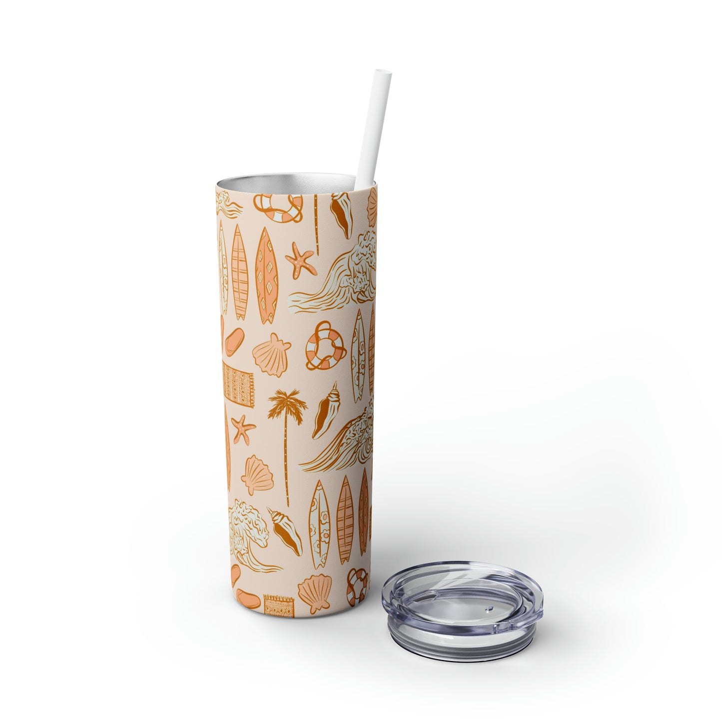 Skinny Tumbler with Straw, 20oz , surf