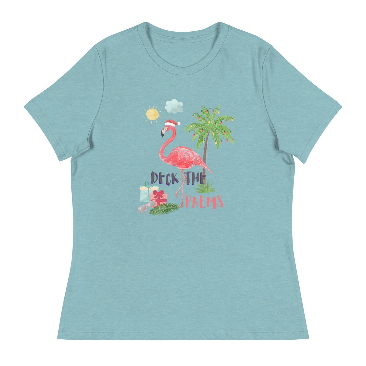 Deck the Palms Christmas T Shirt, Coastal Christmas T-Shirt, Hawaii Xmas, Palm Tree Christmas TShirt