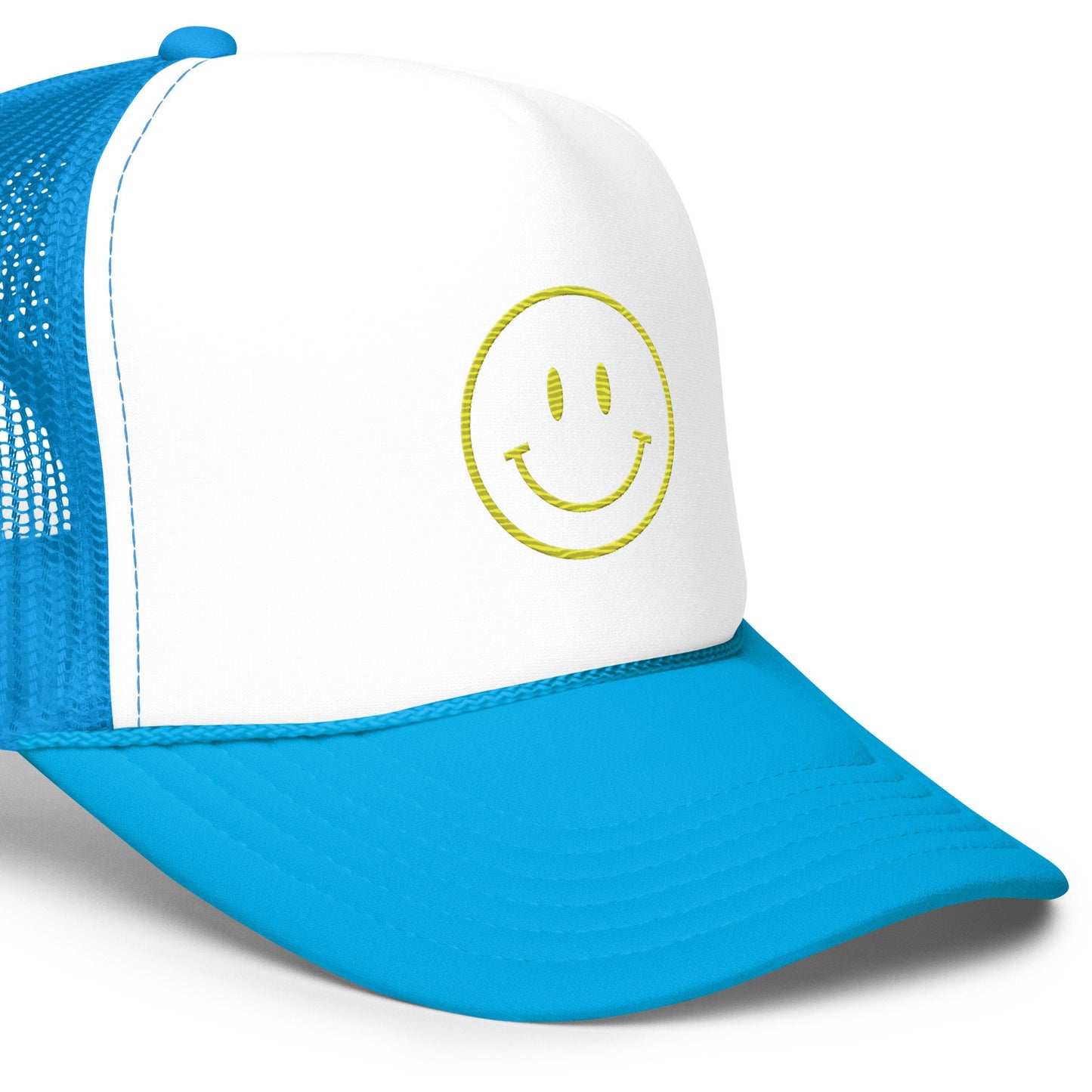 Foam Trucker Hat Smiley Face,