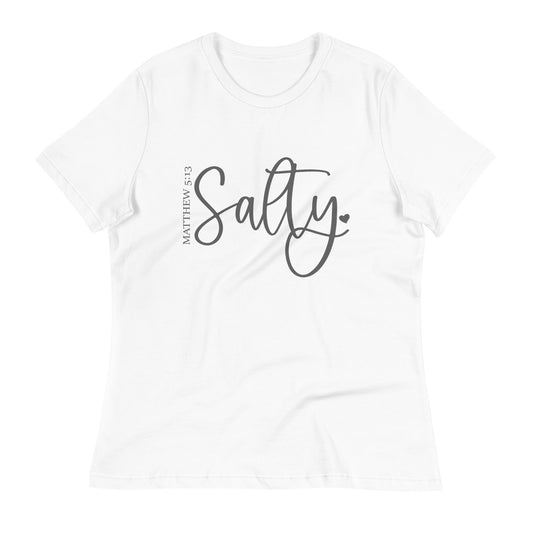 Salty Women&#39;s Relaxed T-Shirt, Multiple comfort color tee, Quote TShirts, Beach Vibes TShirt,