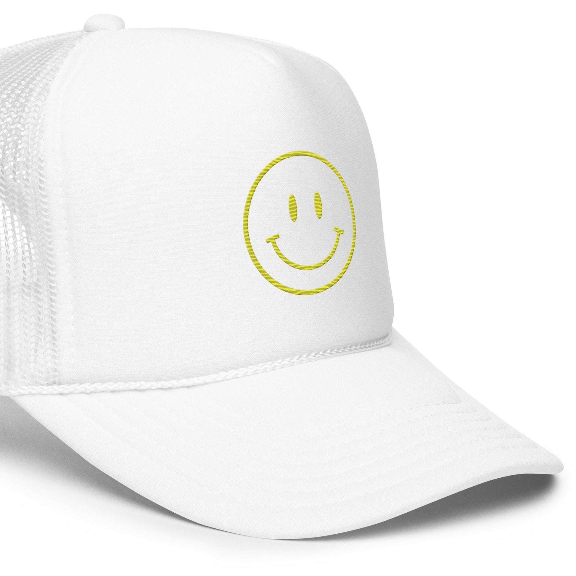 Foam Trucker Hat Smiley Face,