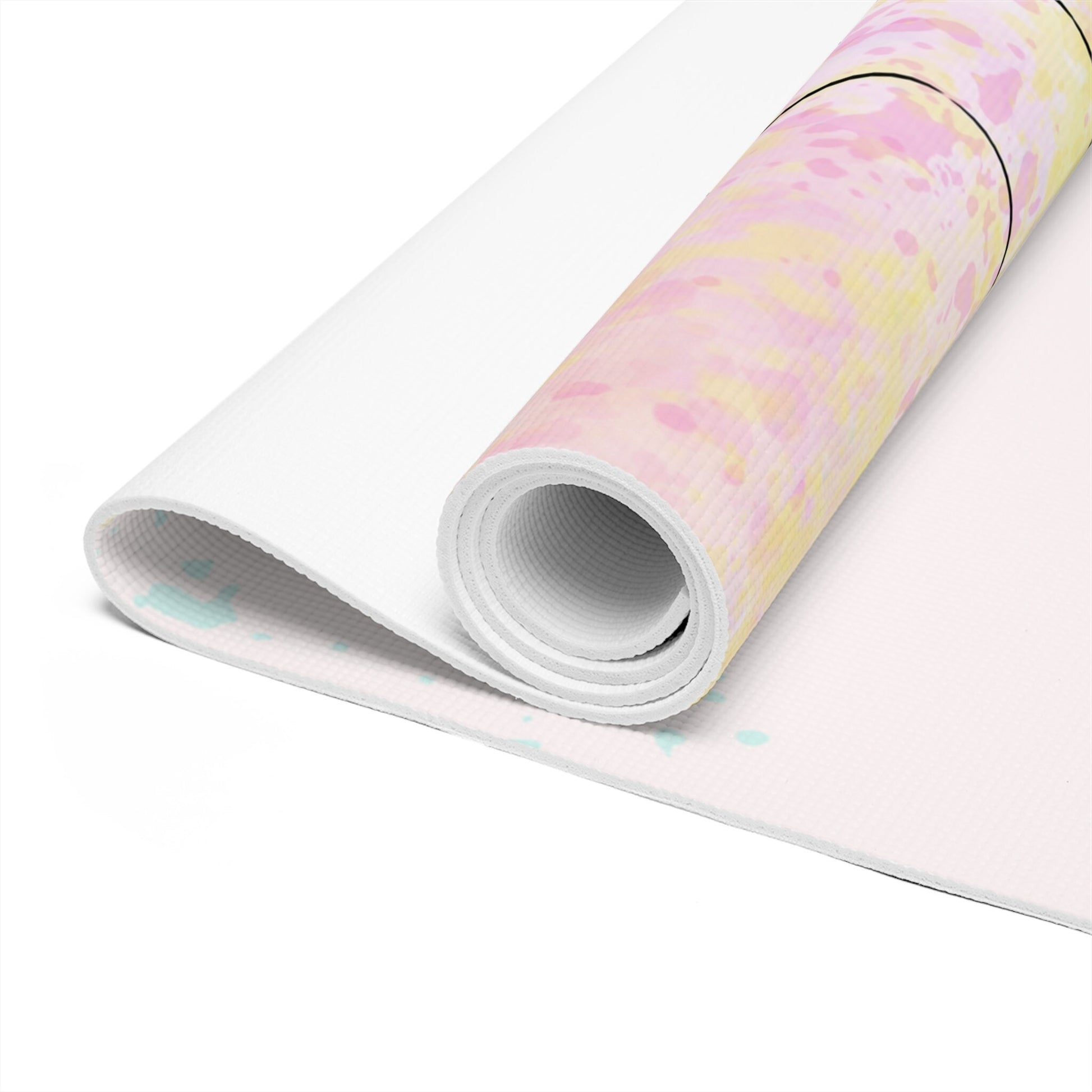 SHE Yoga Mat, Her/ Hers Yoga Mat, strong woman floral design foam yoga