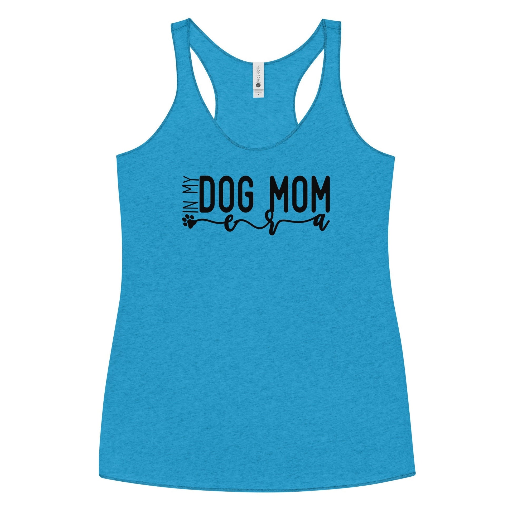 Dog Mom Era Women's Racerback Tank, Fur Baby Shirt in Multiple Colors, Athletic Racerback Tank for Dog Moms