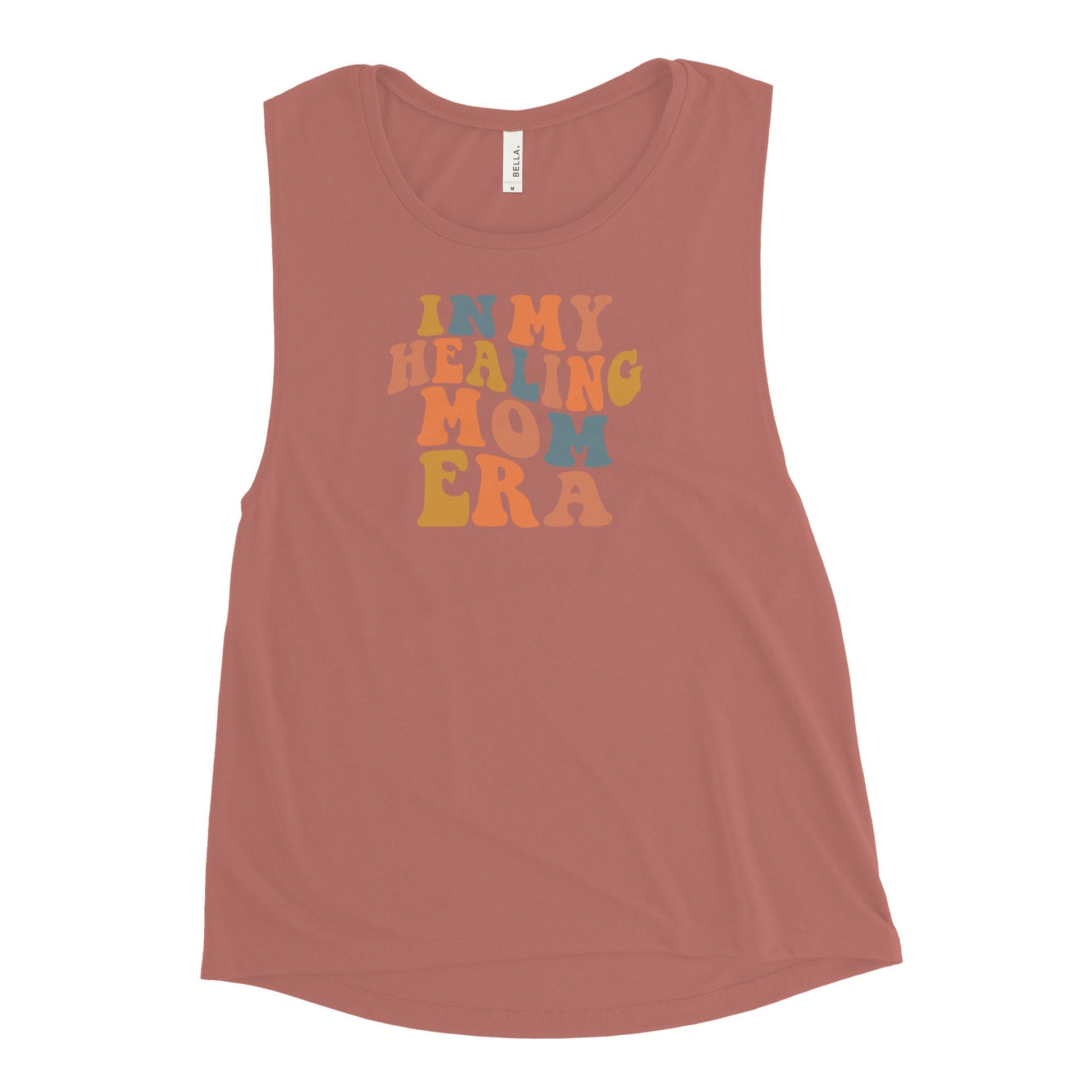 Healing Mom Era Tank Top, Multiple Comfort Colors Tank, Flowy Mom Quote Tank Top