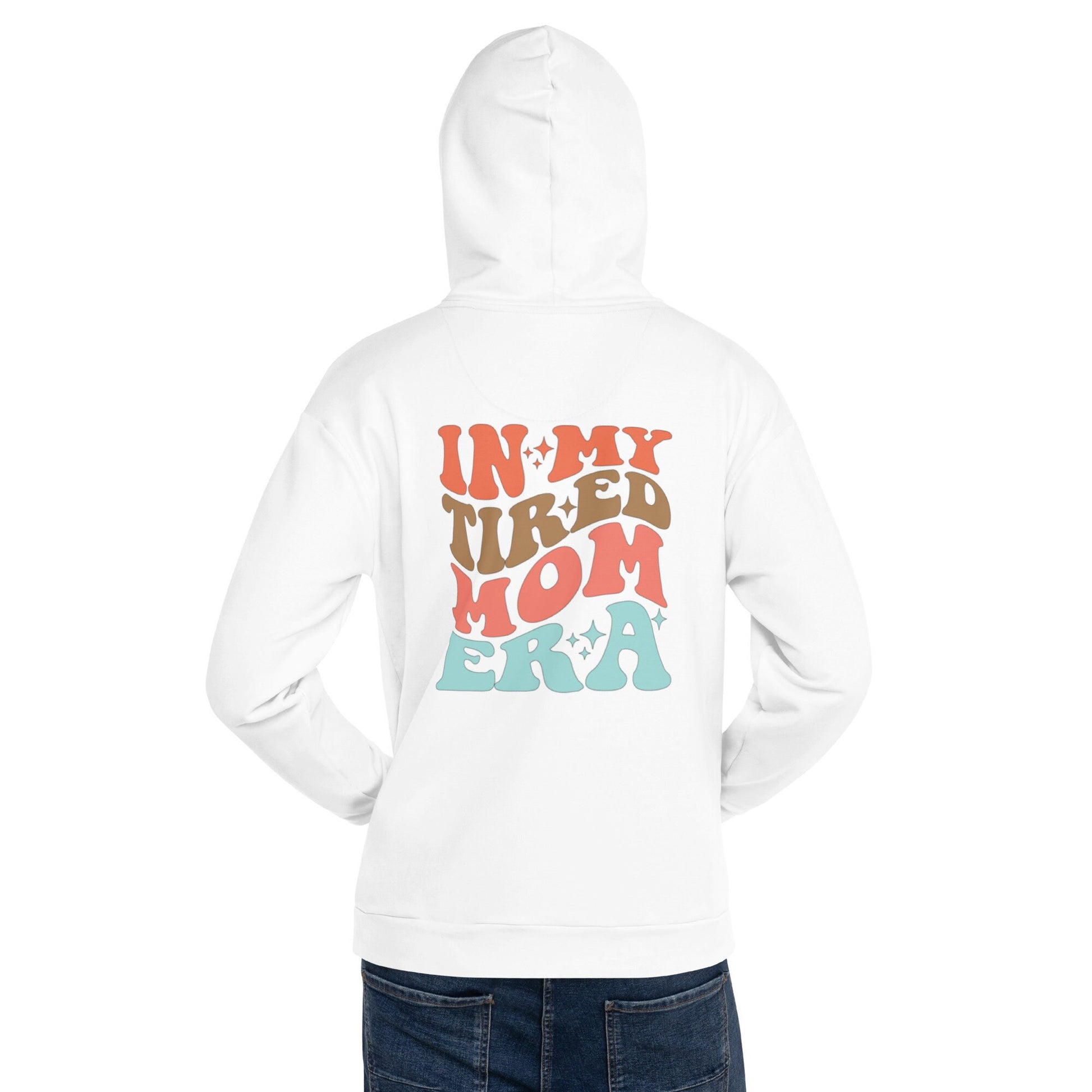 Mom Era Hoodie, White Hoodie Mother&#39;s Day Gift, Mom Era Hoodie Mockup