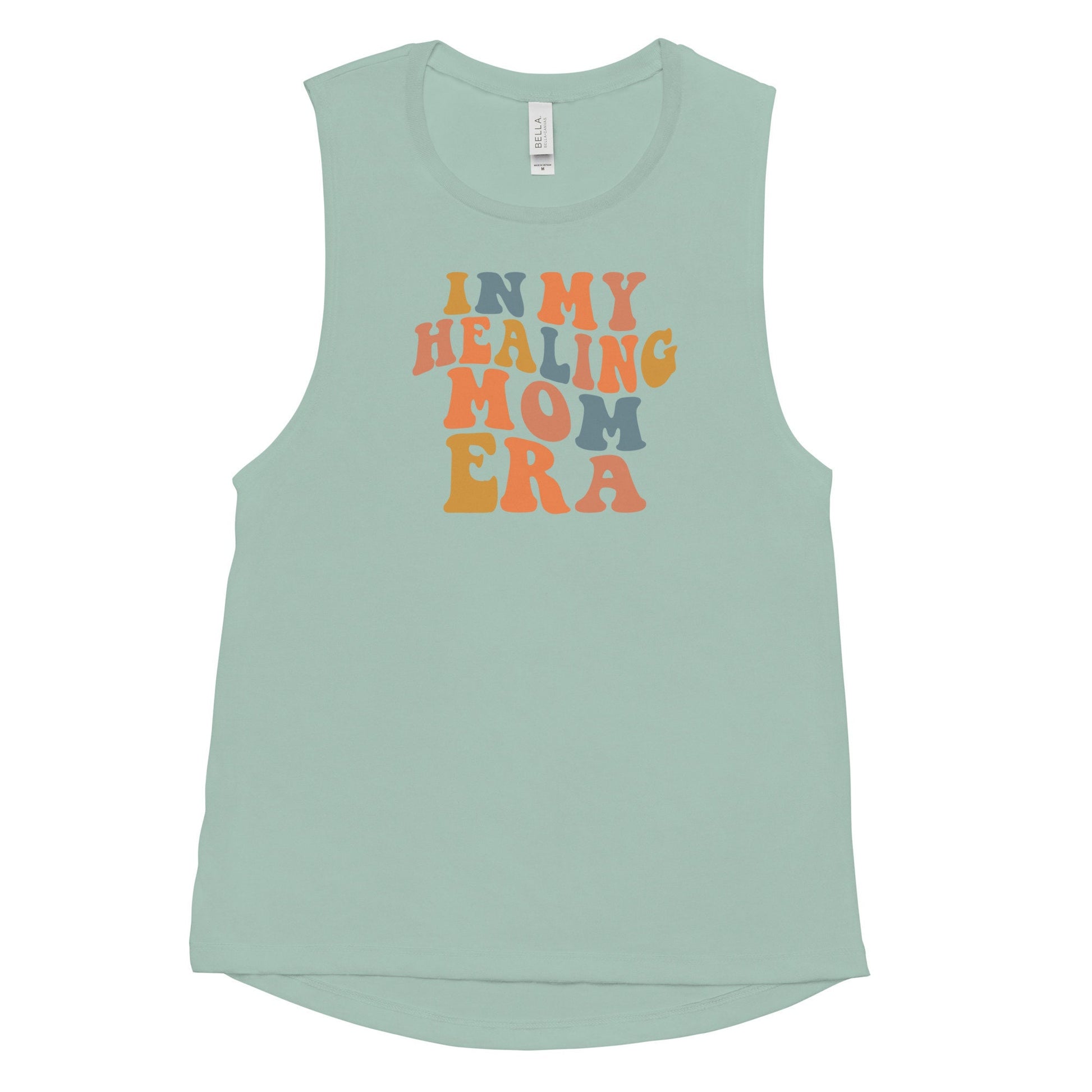 Healing Mom Era Tank Top, Multiple Comfort Colors Tank, Flowy Mom Quote Tank Top