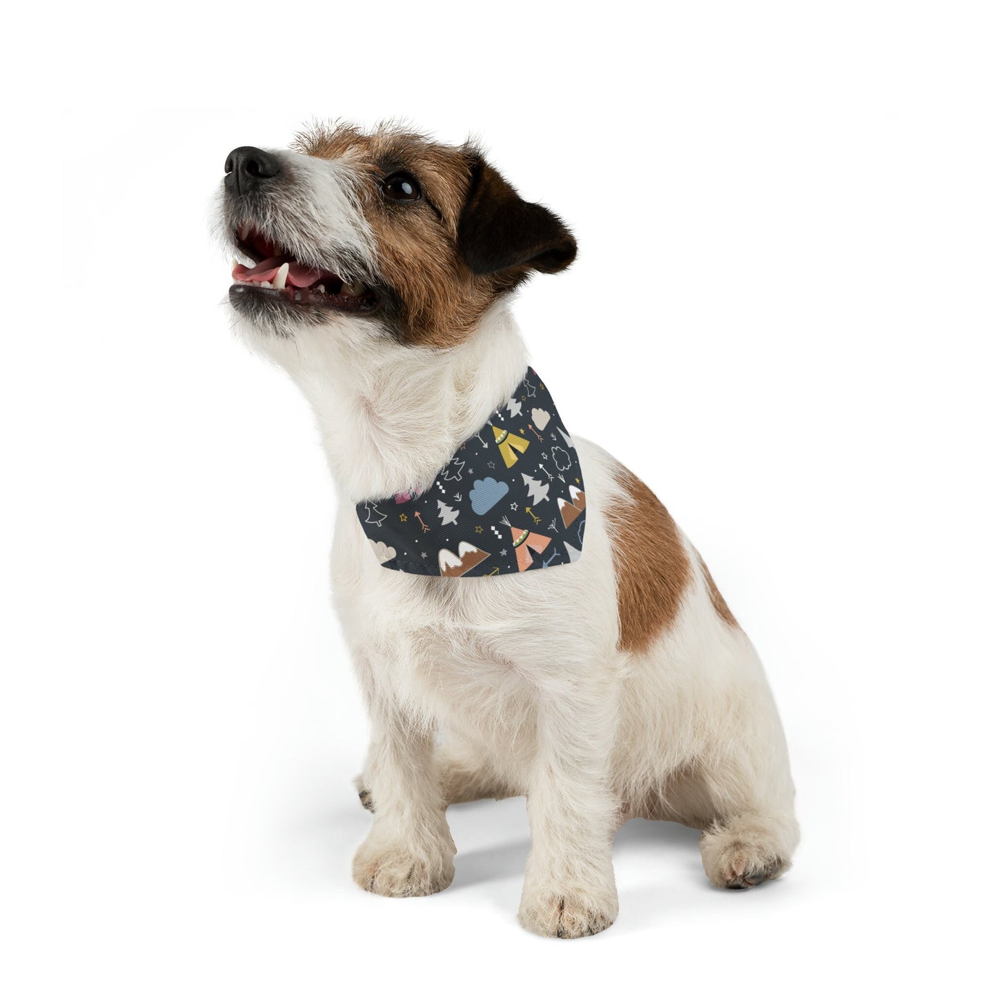 Camping Pet Bandana Collar, Small to Extra Large Size Collar, Pet Accessories with fun prints, clip closure for secure fit