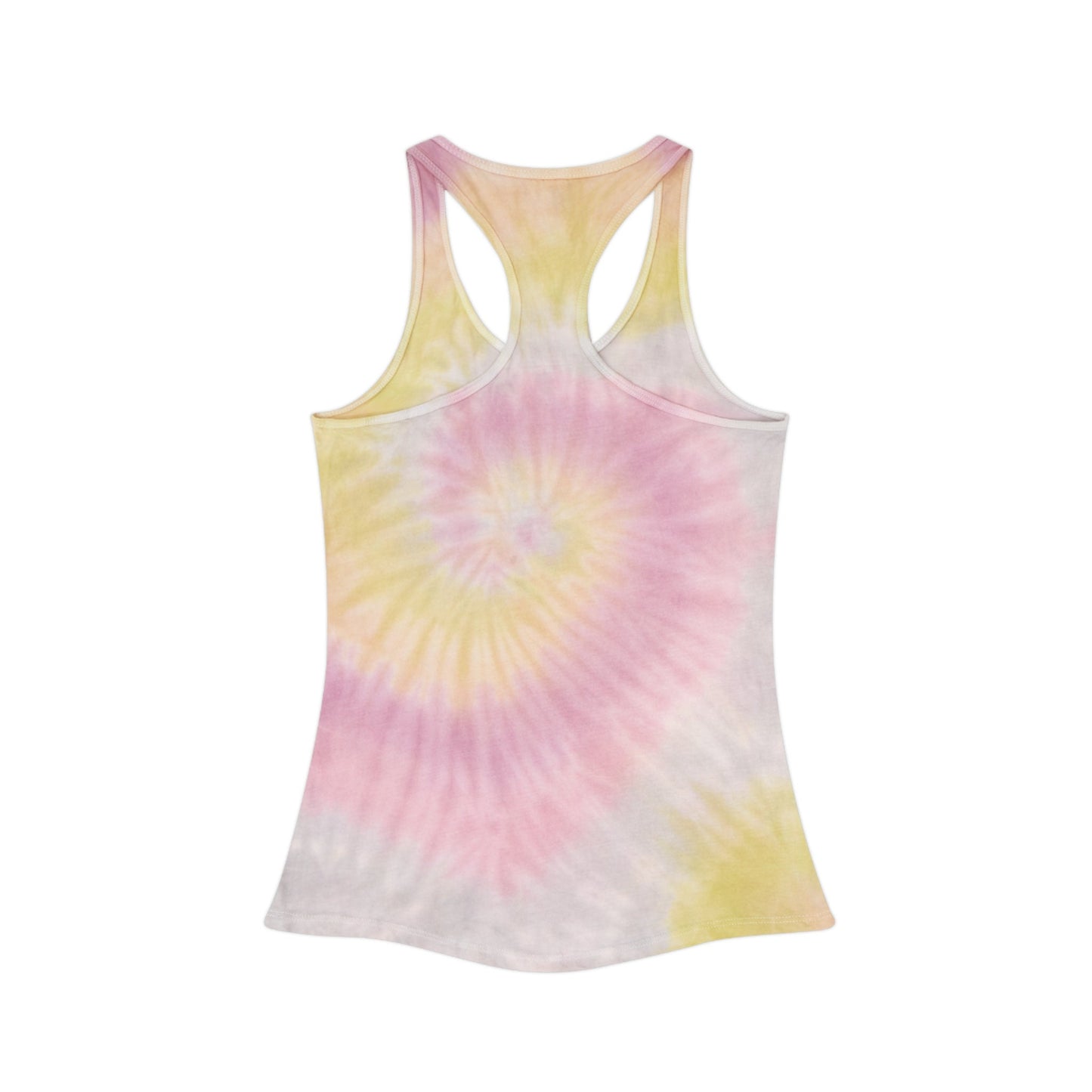 Tie Dye Racerback Tank Top, Smiley Face Leopard Print Women's Tank, Yoga Wear Tank Top