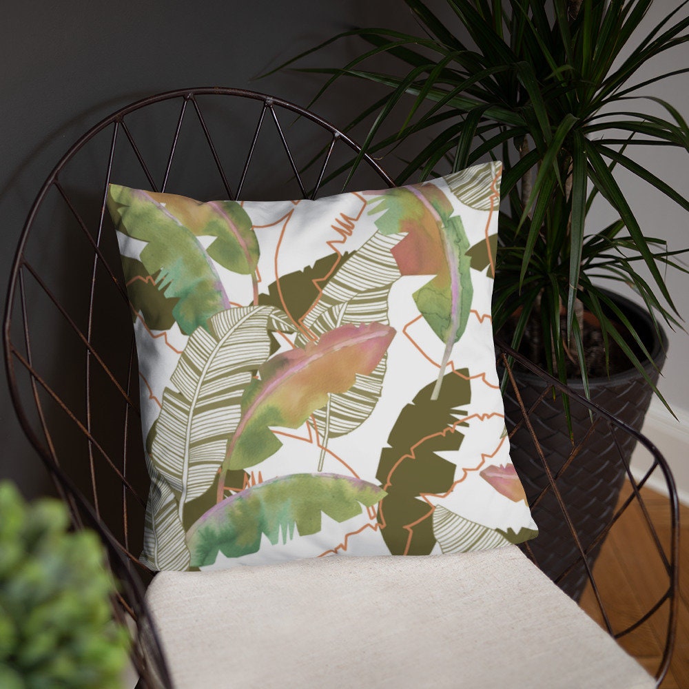 Tropical Leaf Pillow