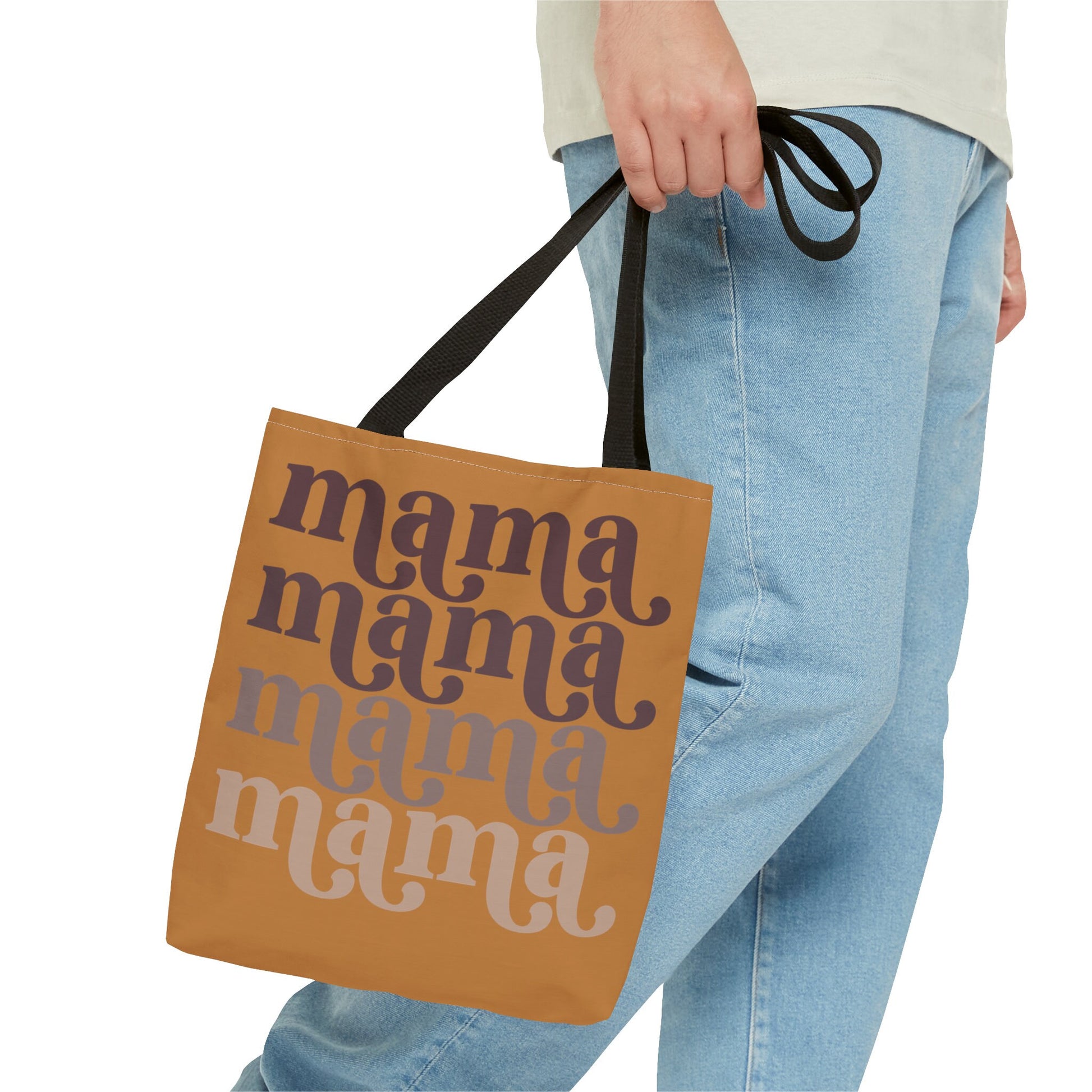 Mama Tote Bag, Camel Color Tote Bag, Perfect Diaper Bag Size for New Mom, Mothers Day Gift, 13x13 tote bag