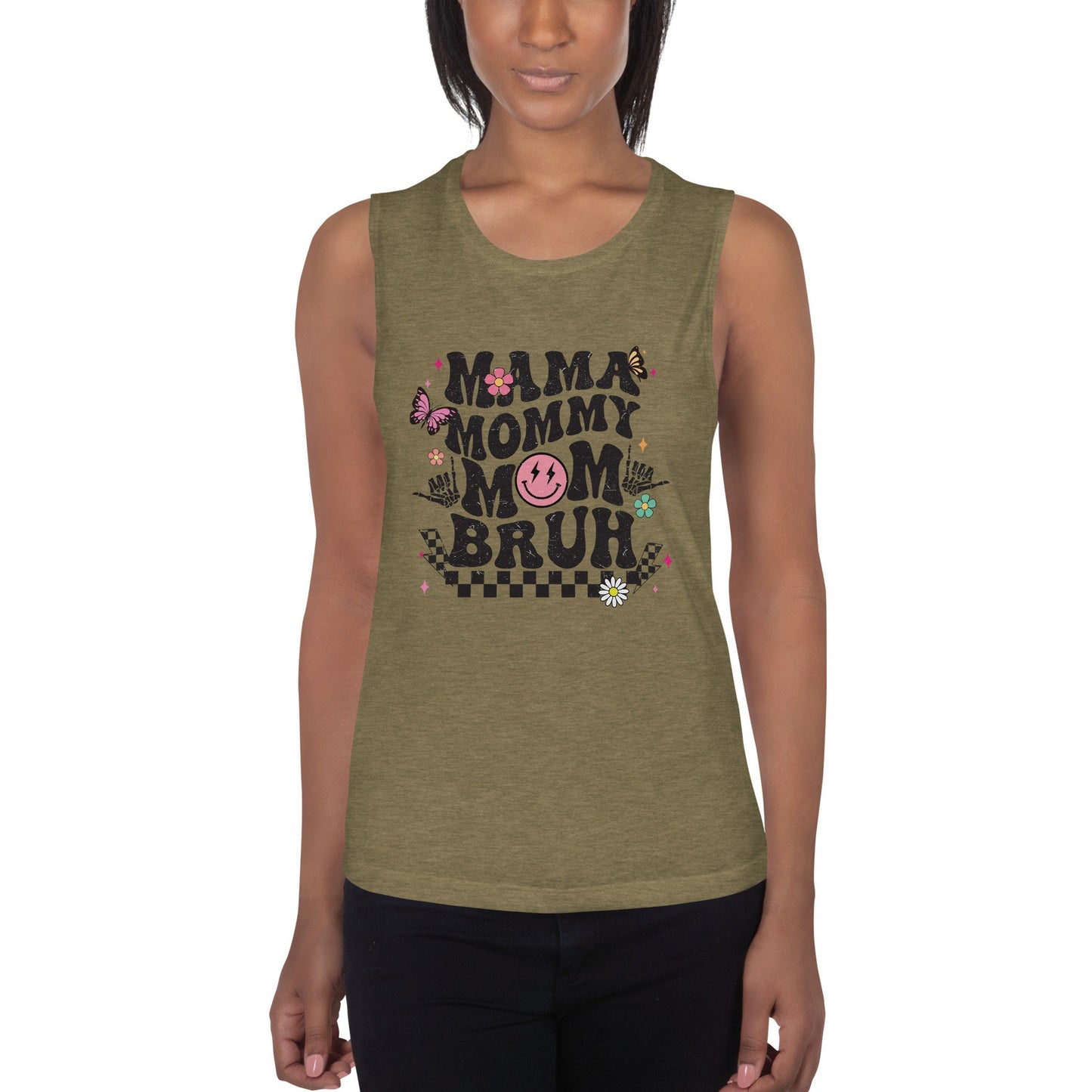 Mama Mommy Bruh Tank Top, Multiple Comfort Colors and Sizes for Mom, Athletic Wear for Her