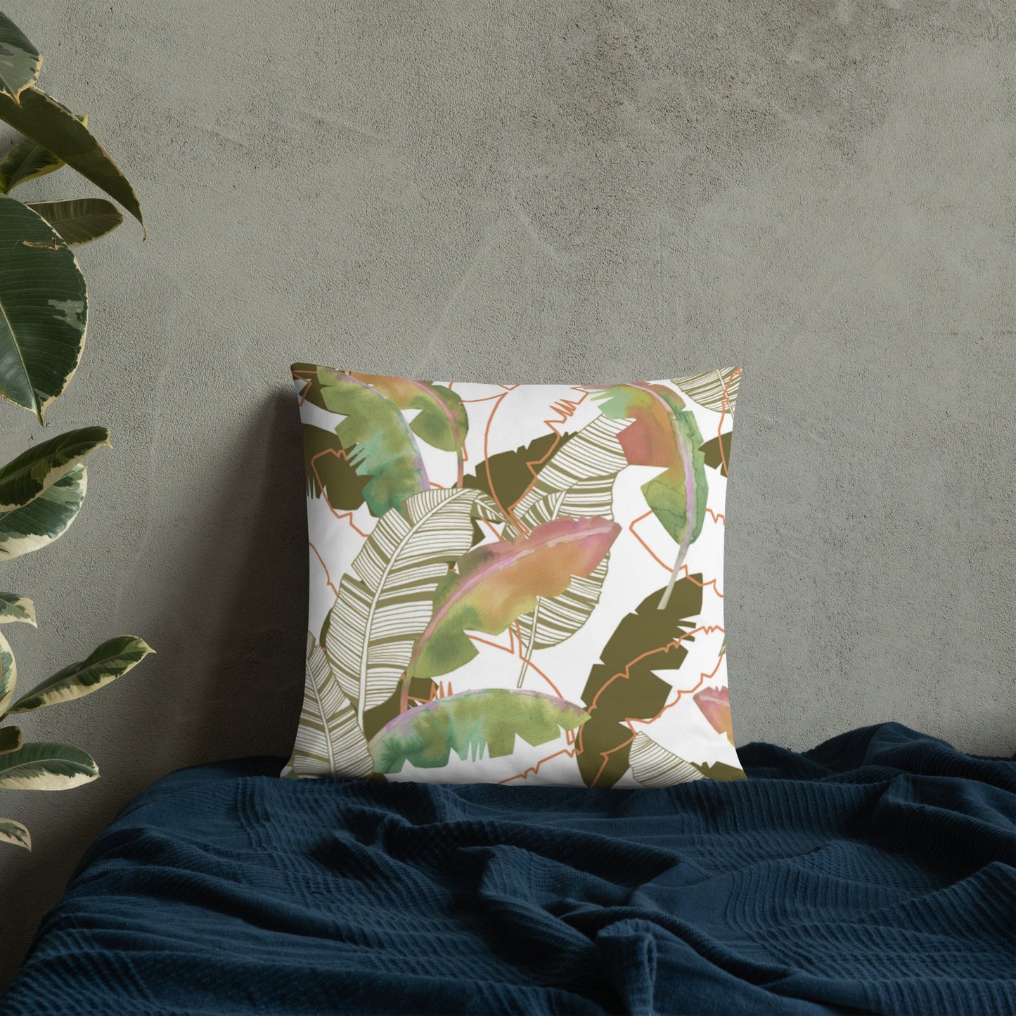 Tropical Leaf Pillow