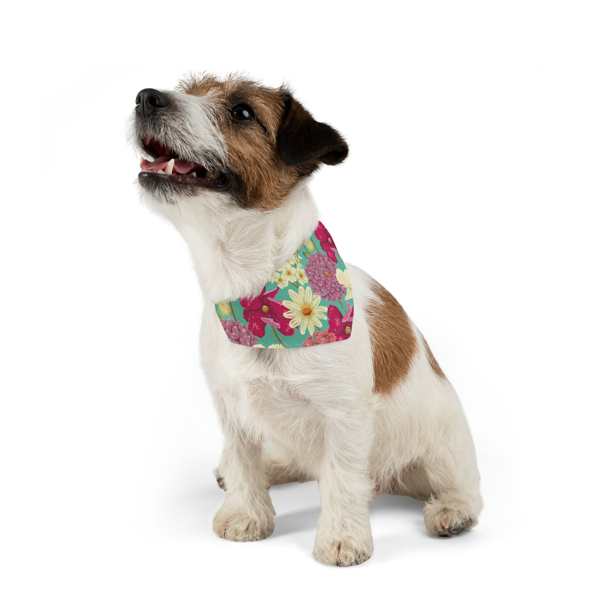 Pet Bandana Collar, Dog Camping Bandana Collar, Floral Design Dog Bandana multiple sizes