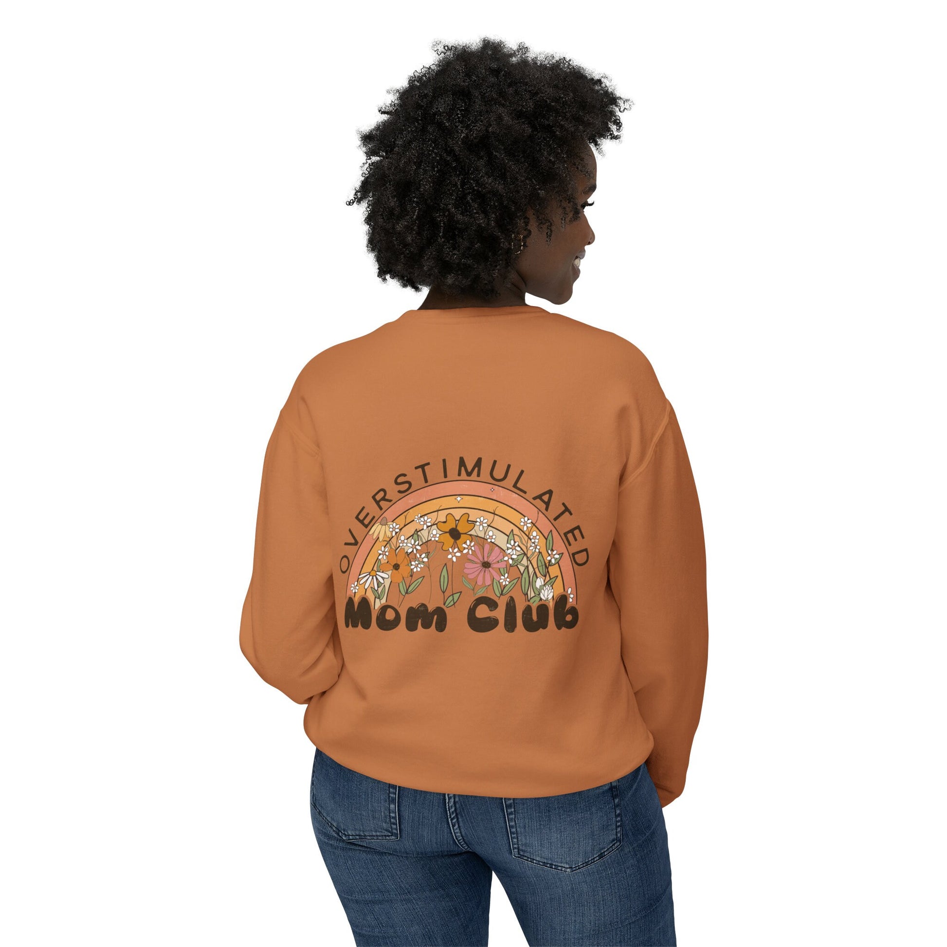 Overstimulated Mom Club Sweatshirt, Comfort Color Crewneck Shirt, Mothers Day Sweatshirt, funny gift for mom, New mom sweatshirt earthtones