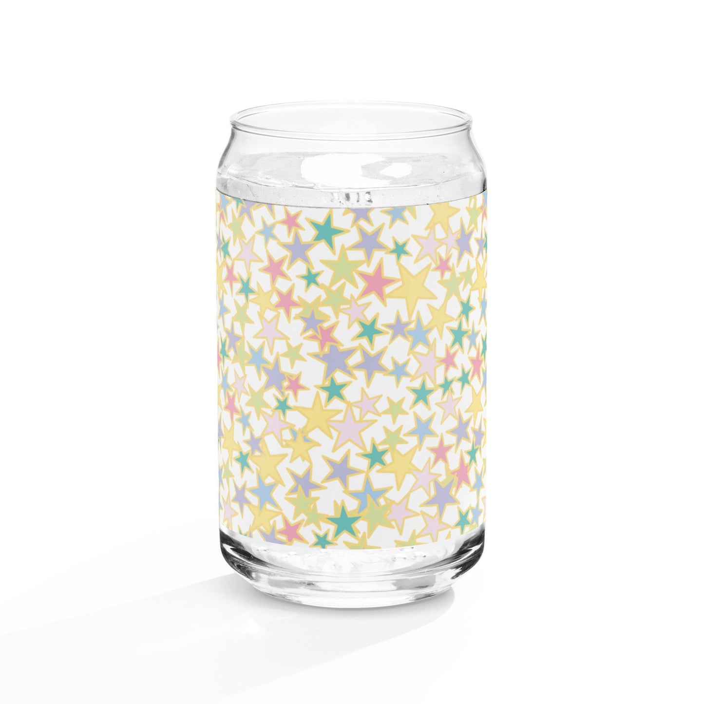 Oh My Stars Glass, 16 oz can shaped glass, coffee tumbler, iced drinks glass